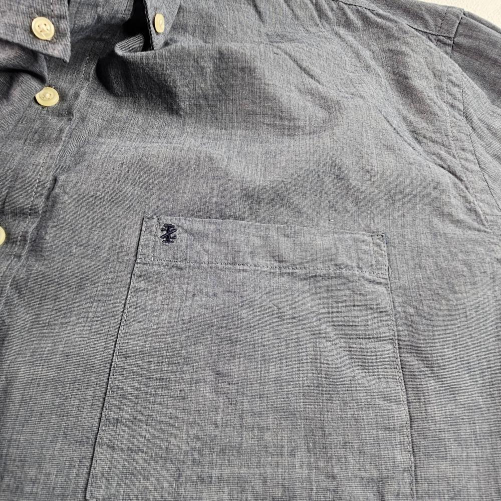 IZOD Chambray Button‎ Down Shirt Mens XL Blue Long Sleeve Classic Fit Casual - Picture 8 of 10